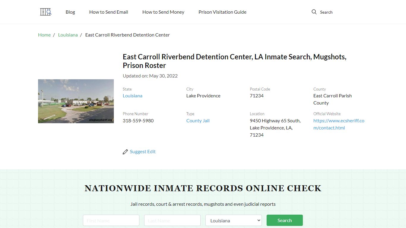 East Carroll Riverbend Detention Center, LA Inmate Search ...